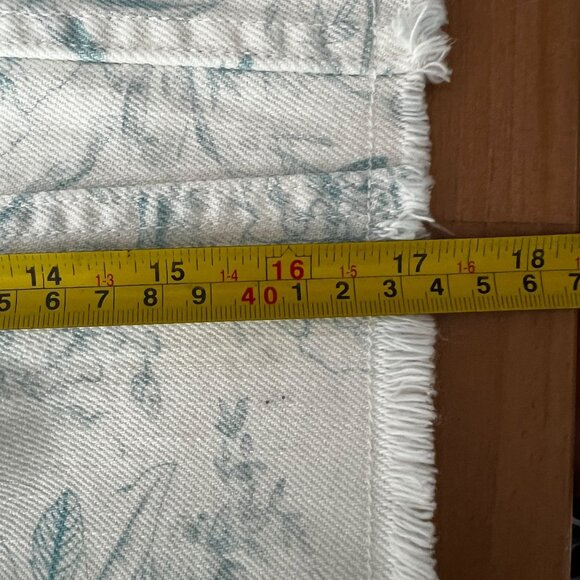 Elie Tahari Womens Denim Cropped Floral Printed Jean Jacket SMALL White - Picture 10 of 10